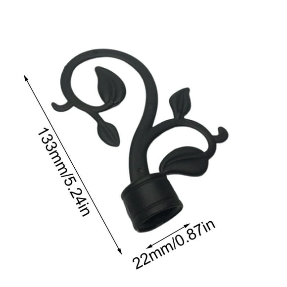 Chmadoxn Home Decor, Room Decor, Wall Decor Set Of 2 Sleek Curtain Rod Finials 28mm Diameter Leaf American curtain decorative head