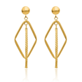 thumbnail image 5 of 14K Solid Yellow Gold Drop Dangle Earrings, 5 of 10