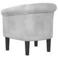thumbnail image 3 of vidaXL Tub Chair Silver Faux Leather, 3 of 5