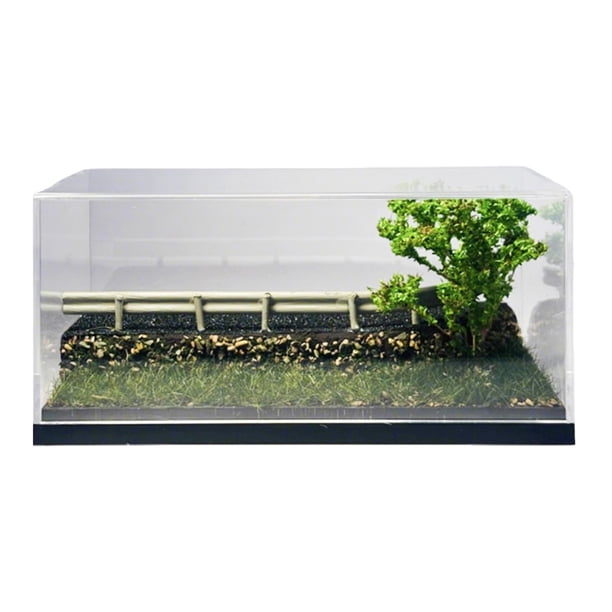 Vitrina de Ruedas Fundidas a Escala 1/64 con Cubierta Antipolvo, Escena de Curvas en Carretera de Montaña en Miniatura para Figuras Pequeñas Y Coches