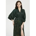 thumbnail image 2 of PRODESIGN Long Kimono Robe Satin Sleepwear Gradient Watercolor Silky Kimono Nightgown Bathrobe Kimono Blouse Cardigan, 2 of 6