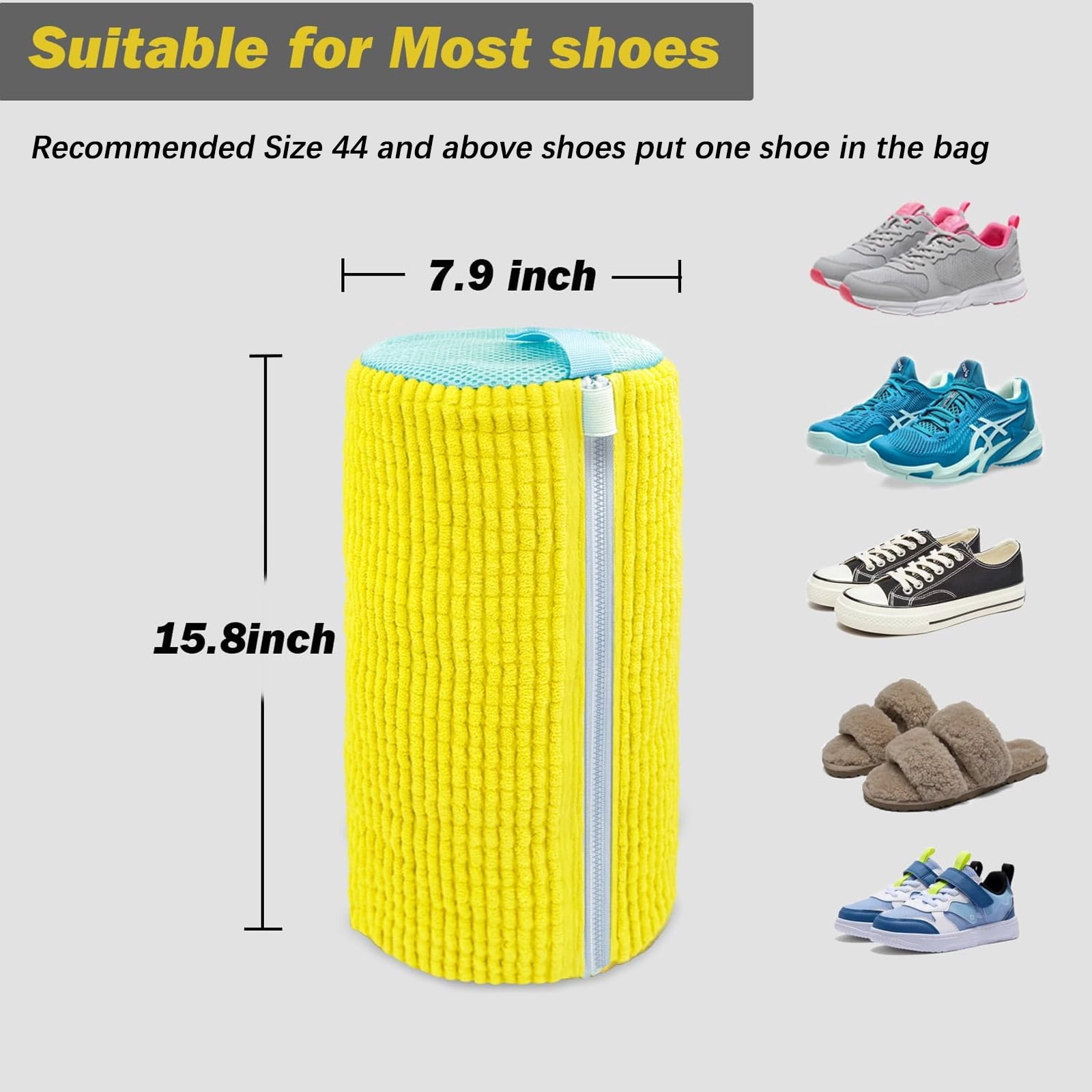 Over the Door Shoe Organizer with 40 Pockets, 18 Travel Shoe Bags & 1 Washing Bag, Hanging Shoe Rack with Breathable Mesh