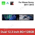 thumbnail image 3 of ZWNAV Dual 12.3 inch Screen Car Radio For Nissan Sunny 2011-2013 Android GPS Navigation Multimedia Video Player Stereo Receiver Head Unit, 3 of 15