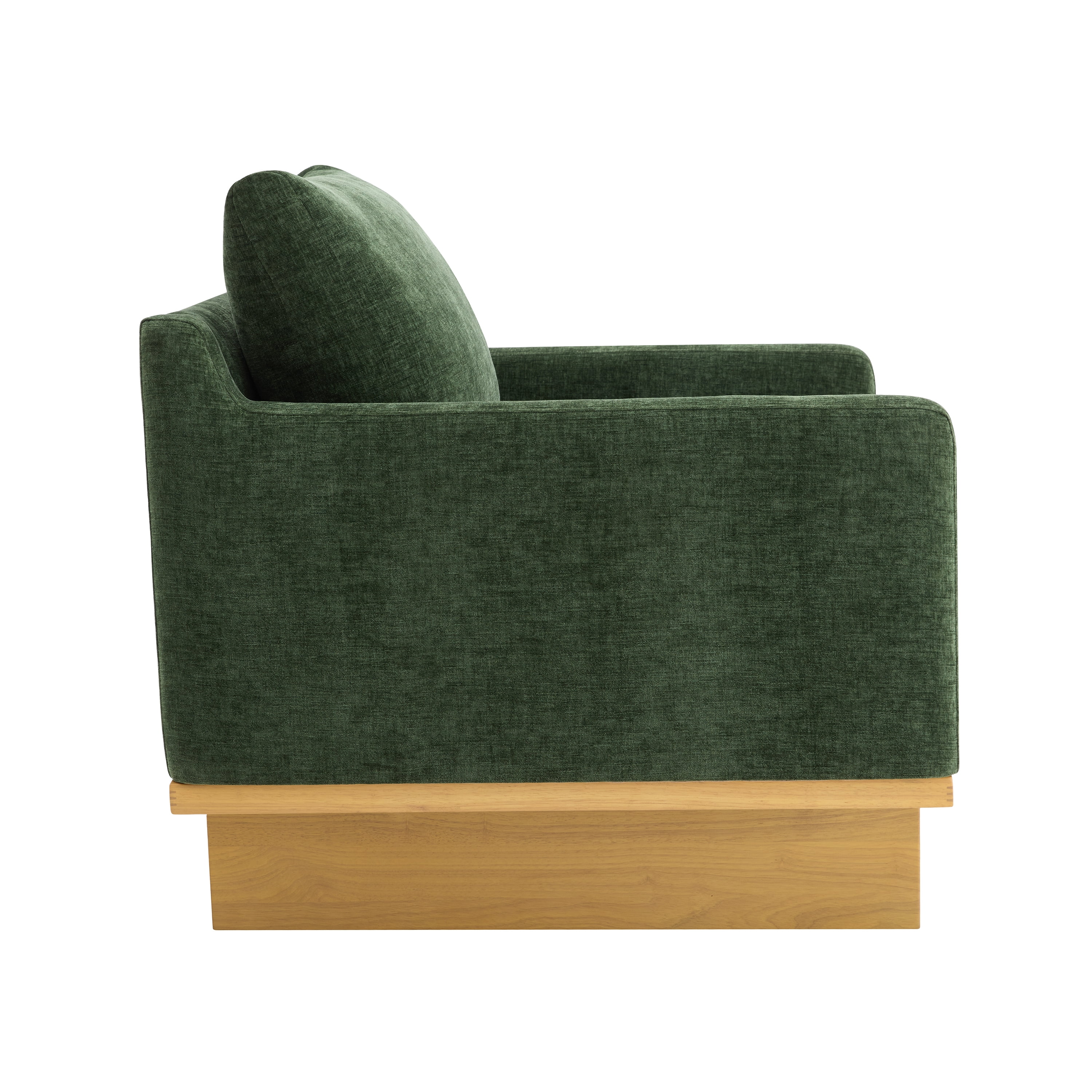 Euroco Oversized Accent Chair, Modern Minimalist Comfy Reading Chair with Solid Wood Frame,Upholstered Armchair, Wide Singe Modern Lounge Sofa for Living Room, Bedroom,Green