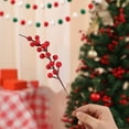 thumbnail image 2 of Cheapark Fleurs Artificielles Coupées aux Baies Rouges - Décoration de Noël Réaliste, Accents Polyvalents pour Couronnes, Arbres et Tables, 2 of 6