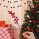 thumbnail image 1 of Christmas Cut Red Berry Artificial Flower Decoration, 1 of 6
