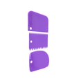 thumbnail image 2 of 3PCS/Set Reusable Colorful Plastic Multifunctional Irregular Teeth Edge DIY Cream Scraper Kit Cake Mold Tools, 2 of 3