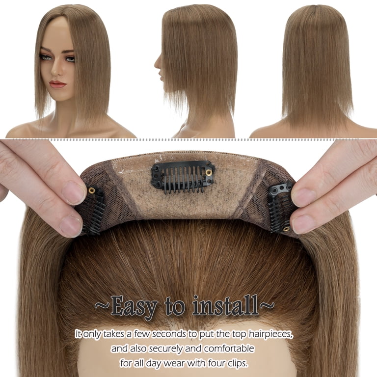 Benehair Real Hair Clip In Extensions Clip In Hairpiece Silk  display picture 2