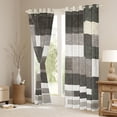 thumbnail image 3 of Homewish Retro Geometric Rectangle Black Out Curtains for Teens,Abstract Art Curtains Pack of 2 (42x63 Each),Vintage Aesthetic Bedroom Curtains,Lightweight Room Decor, 3 of 6
