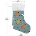 thumbnail image 2 of Coolnut Cute Dachshunds Dog Christmas Stockings Christmas Presonalized Large Stocking Sock, Set of 1 Xmas Party Winter Decor Candy Bag Family Holiday Gift, 17.7 Inch, 2 of 7