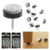 48 Wood Furniture Felt Pad Round Nail-on Slider Floor Protector Chair Tables Leg