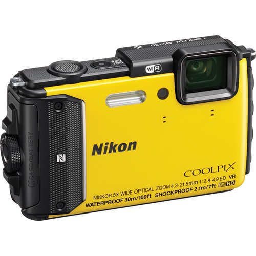 Nikon COOLPIX AW130 Waterproof Digital Camera (Yellow) PRO BUNDLE