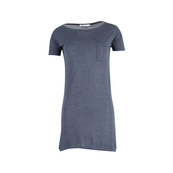 Pre-Owned T by Alexander Wang Scoop Neck Mini Dress in Blue Rayon