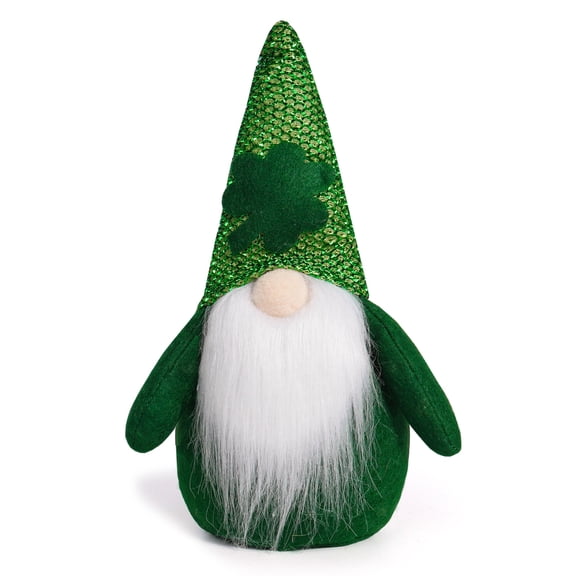 St. Patricks Day Decorative Gnome Celtic Fortunate Shamrock Plush Doll Green Leprechaun Home Ornamentation for Spring Holiday Type 3