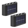 thumbnail image 1 of 2 uds colector Solar luces arriba y abajo lámparas solares impermeable interior exterior LED luz de pared para jardín Patio garaje camino de entrada, 1 of 8