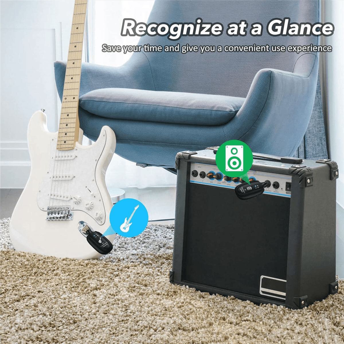 2X A8 Wireless Guitar System Rechargeable UHF Audio Wireless Transmitter Receiver for Guitar Bass Violin Keyboard,2 x Guitar Transmitter 2 x Guitar Receiver 2 x USB Cable 2 x English manual,Black