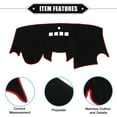 thumbnail image 4 of Unique Bargains Alfombrilla protectora para salpicadero de consola central de coche para Ford Fiesta 2011-2019, poliéster protector, negro y rojo, 4 of 7