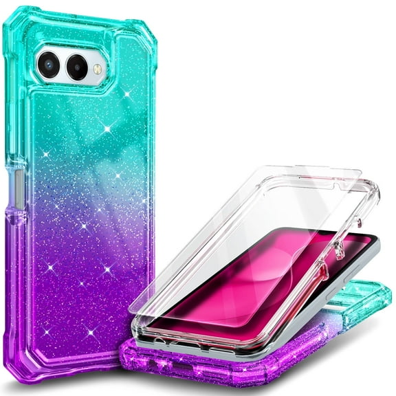 NGB SUPREMACY For T-Mobile Revvl 8 Phone Case Tempered Glass Screen Protector Full-Body Protective Shockproof Bumper TMobile Revvl 8 Case Cover