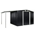 thumbnail image 4 of vidaXL Garden Shed with Sliding Doors Anthracite 152"x51.6"x70.1" Steel, 4 of 12