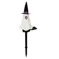 thumbnail image 2 of TOOPTY Solar Powered Halloween Pathway Lights, Black Jack O Lantern Stake Lights for Outdoor Yard Decor, Front Porch and Garden Display,White, 2 of 6