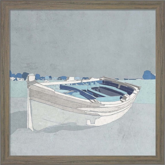 Great Art Now Docked Ashore II by Ynon Mabat, Framed Wall Art, 13W x 13H