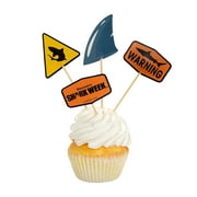 Bulk 48 pieces Discovery Shark Week Cupcake Picks