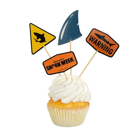 Bulk 48 pieces Discovery Shark Week Cupcake Picks