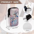 thumbnail image 6 of SEANATIVE Double Glasses Case Soft Portable 2 Compartment Eyeglass Sunglasses Pouch Portable Travel Eyewear Organizer Travel Eyeglasses Holder Bag with Zipper, Hummingbird Peach Blossom Blue Pink, 6 of 7