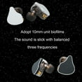 thumbnail image 4 of In Ear Monitor Headphones, 10mm Biological Diaphragm HiFi Wired IEM Earphones with Detachable 3.5mm Cable, Noise Isolating Ergonomic Gaming Earbuds for Musicians Singers, 4 of 7