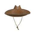 thumbnail image 3 of CTM Palm Straw Lifeguard Hat with Wide Brim, 3 of 6