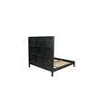 thumbnail image 3 of Taran Designs Gianna Floral Carved Solid Wood King Bed in Black, 3 of 6