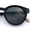 Matte Black Gold Frame - Green Lens, variant on Round P3 Sunglasses Keyhole Bridge Metal Arms Classic Retro UV400 Tortoise Frame - Brown Lens