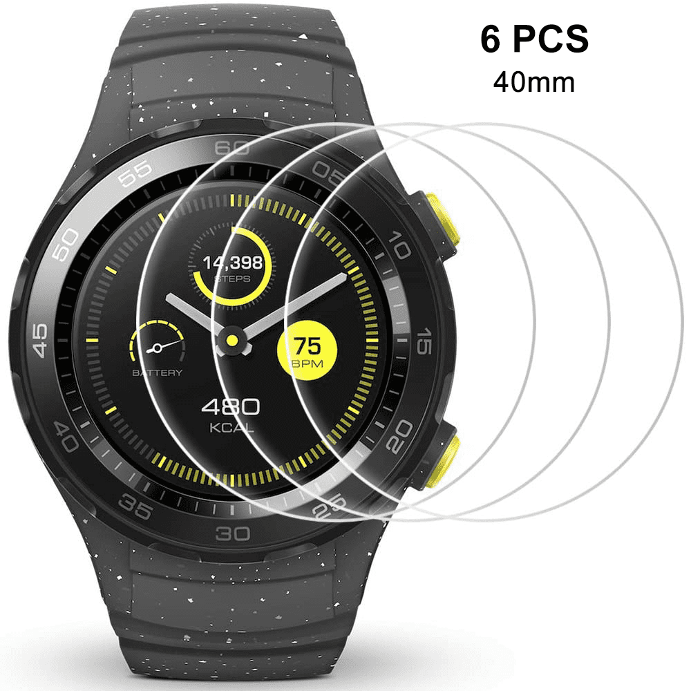 6 Protective Films, HD Clear Screen Protector ,TPU Screen Protector for Samsung Galaxy Watch Active 2 40/44mm 40MM