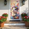 thumbnail image 6 of Luoshdecor Happy Easter Door Cover，Cute Bunny Egg Porch Sign Religious Door Cover for Jesus Spring Easter Party Decor, 6 of 6