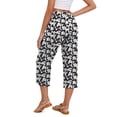 thumbnail image 4 of Fantaslook Womens Capri Pants Drawstring Casual Palazzo Trousers with Pockets Loose Floral Lounge Pants Pajama Bottoms, 4 of 9