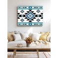 thumbnail image 4 of Blue Aztecs Wall Art for Living Room,Canvas Picture Wall Decor for Bathroom Bedroom,Southwestern Stripe Native American Boho Painting Artwork for Office Kitchen Hallway Dining Room Home Decor 16"x20", 4 of 8
