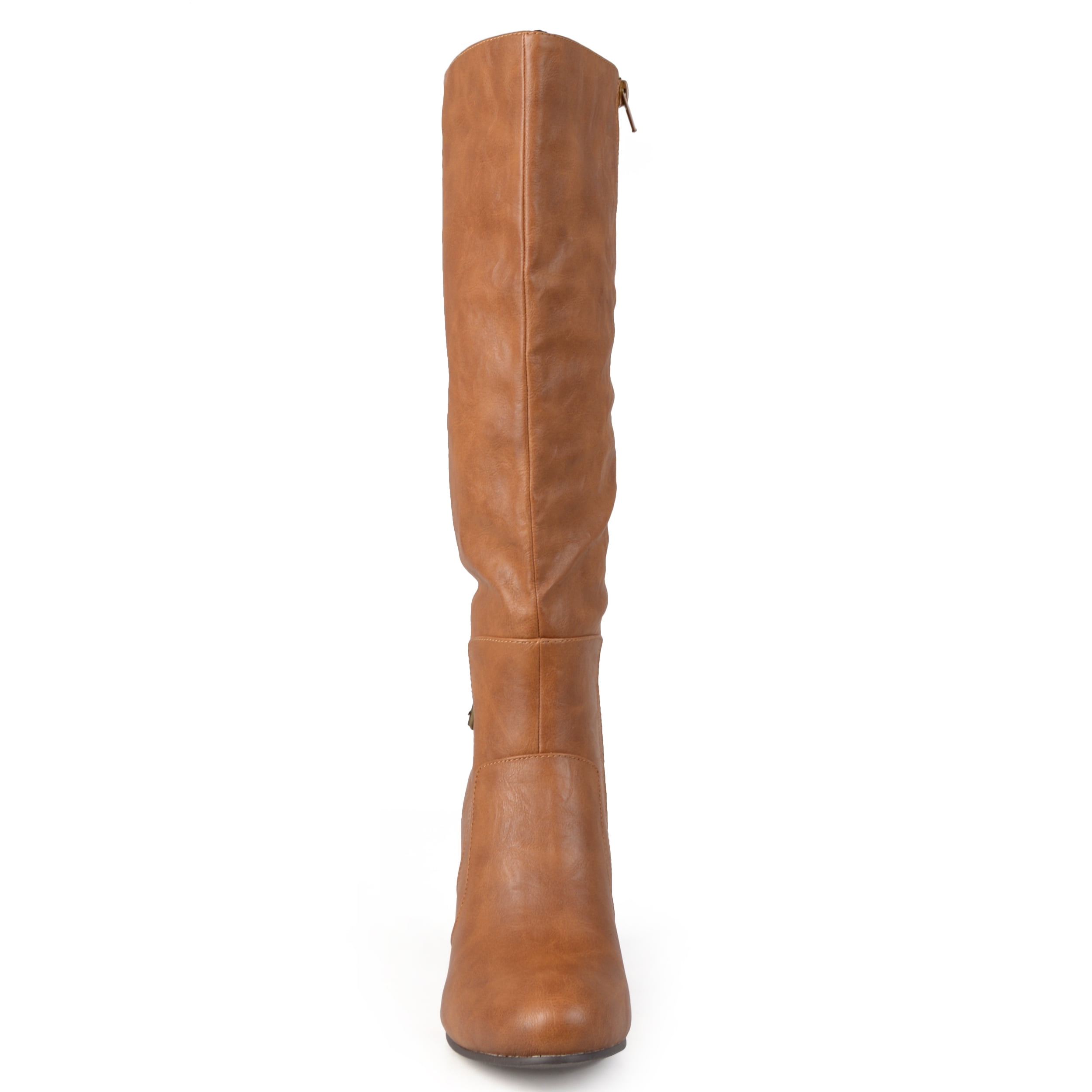 Journee Womens Carver Wide Calf Stacked Heel Knee High Boots
