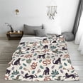 thumbnail image 5 of Honeii Black Cat And Snake Print Fleece Blanket - Throw Blanket for Bed, Sofa, Couch, Camping, and Travel , Microplush Ultra Soft Warm Blanket-80"x60", 5 of 7