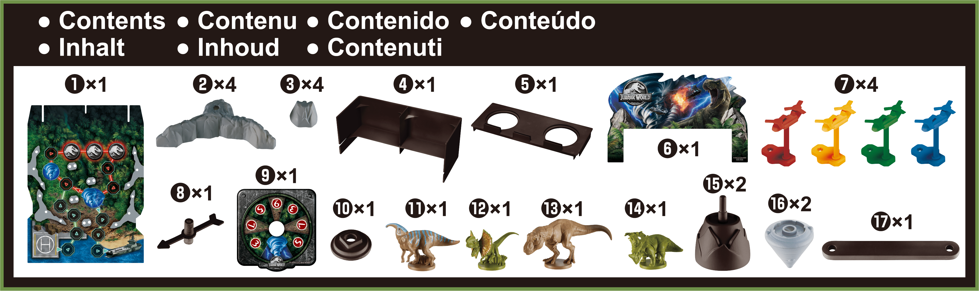 Epoch Games Jurassic World Heat Wave Tornado, Tabletop Skill and Action Game, Ages 5+