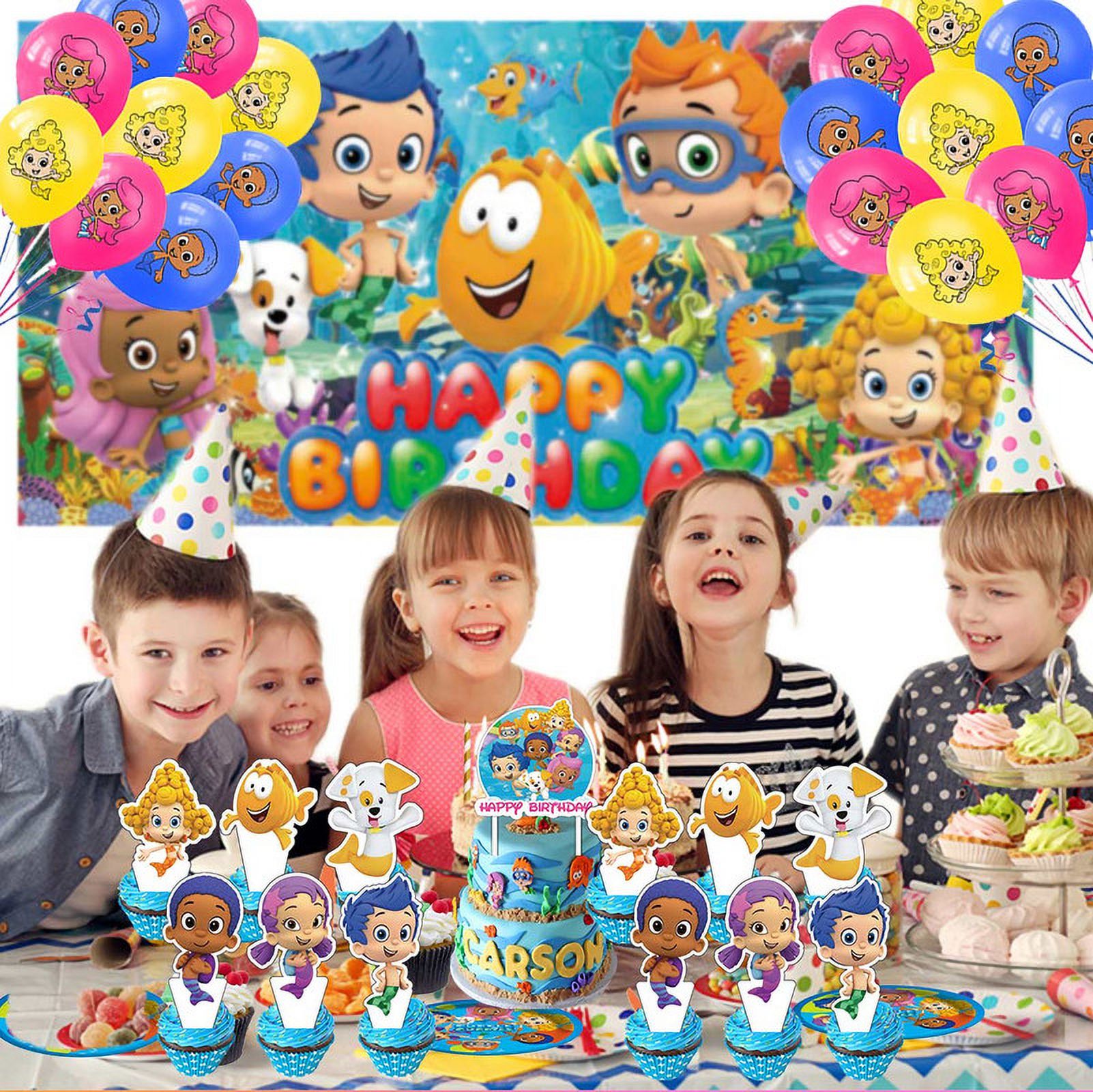 Amscan Bubble Guppies Birthday Balloons - Pack Of 6, 12 Inch, Assorted Colors (Green, Orange, Aqua) - View #4