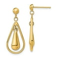 thumbnail image 4 of 14K Yellow Gold Polished Dangle Post Earrings, 4 of 7