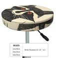 thumbnail image 4 of Lsque Retro Raccoon Graphic Print Pattern Round Bar chair cushion covers Velvet Fabric Premium Comfort Protects from Scratches and Stains for 14-17 Inch Chair-12 inch, 4 of 7