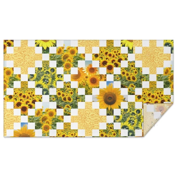 Rectangle Boho Style Waterproof Tablecloth 60×102 Inch, Bohemian Colorful Floral Reusable Indoor/Outdoor Durable Table Cover for Party Kitchen Dinner Room Decor