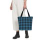 thumbnail image 5 of Disketp Blue Black Plaid Bolsa de Hombro Casual para Mujer, Bolso Cruzado para Compras, Viajes y Uso Diario, 5 of 6