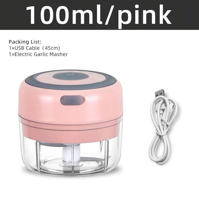 Electric Garlic Chopper Mini Portable Veggie Chopper 100ML /250ML Pepper Nuts Grinder Onion Chopper Wireless Blender to Vegetable Waterproof USB Charging