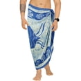 thumbnail image 2 of HAPPY BAY Men's Standard Vacation Dashiki Sarong Full Pareo Beach Wrap One Size Royal, Fish Summer Vacation Aloha, 2 of 5