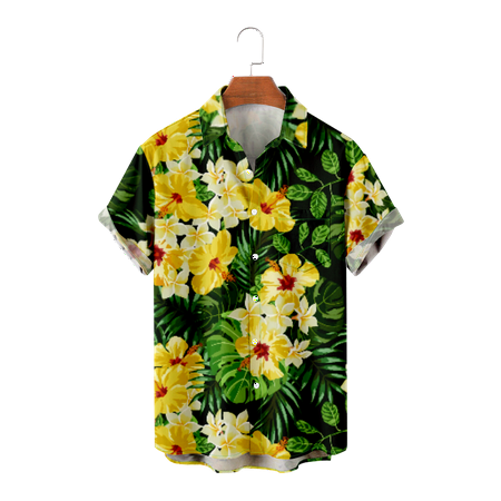 

MLFU Plus Size Hawaiian Shirts Button Down Tropical Fashion Shirts Lightweight Costume Regular & Big Man Sizes