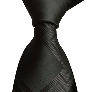 Scott Allan Men's Collegiate Striped Necktie - Gray And Black Woven Microfiber Tie