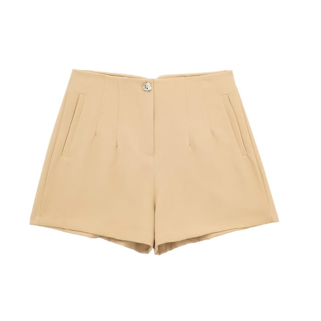 FNFYFH Clearance Ladies Comfortable Loose Fit Solid Summer Shorts Basic Shorts,Khaki