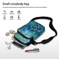 thumbnail image 7 of HELLHERO Peacock 2 Zippers with Zipper Daily Use Adjustable Crossbody Bag with Zipper Closed Polyester 4.33"x1.97"x7.09" for Adult, 7 of 7